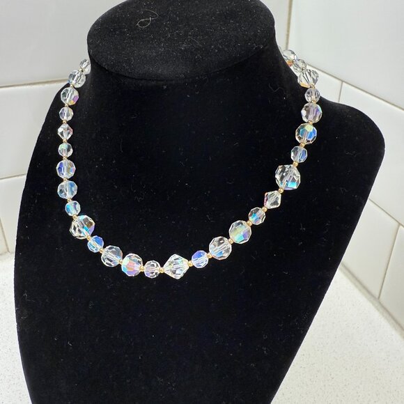 Crystal AB Glass Beaded Choker - Picture 4 of 7